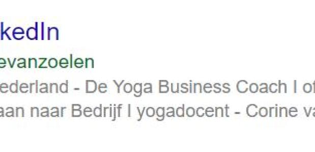corine van zoelen in google, de yoga business coach