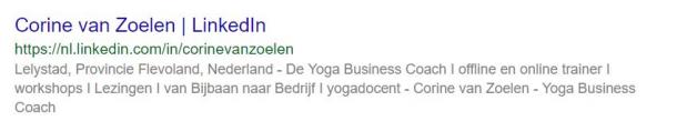corine van zoelen in google, de yoga business coach